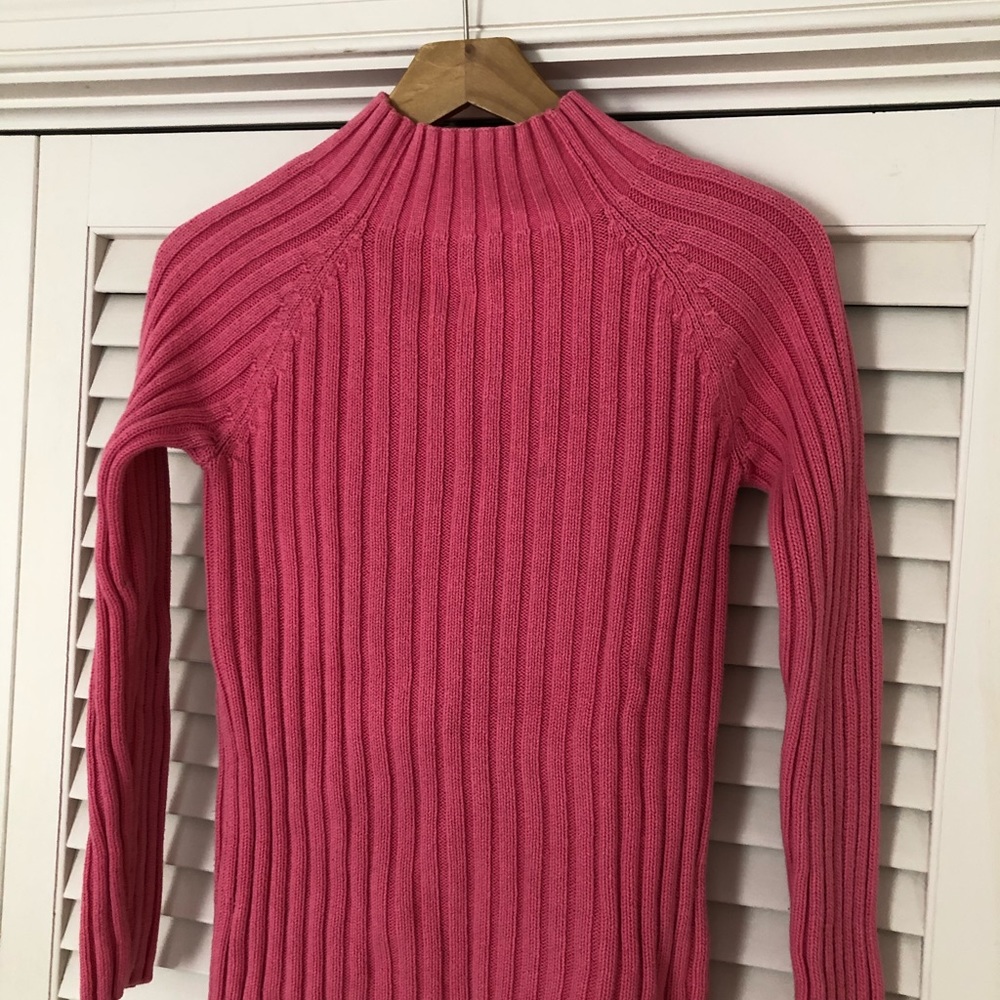 NY&Co pink cotton ribbed pullover sweater